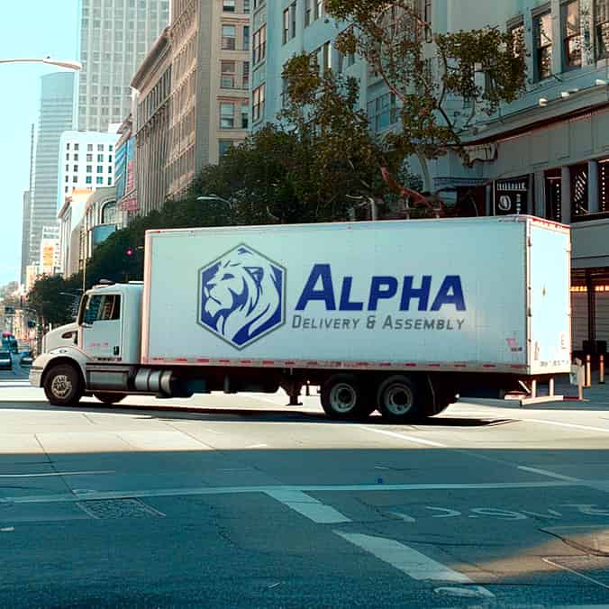 Alpha Delivery & Assembly logo (AD&)