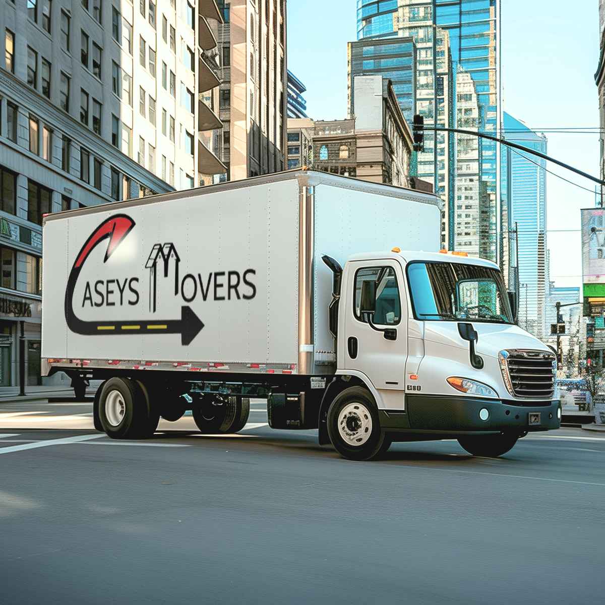 Caseys Movers logo (CM)