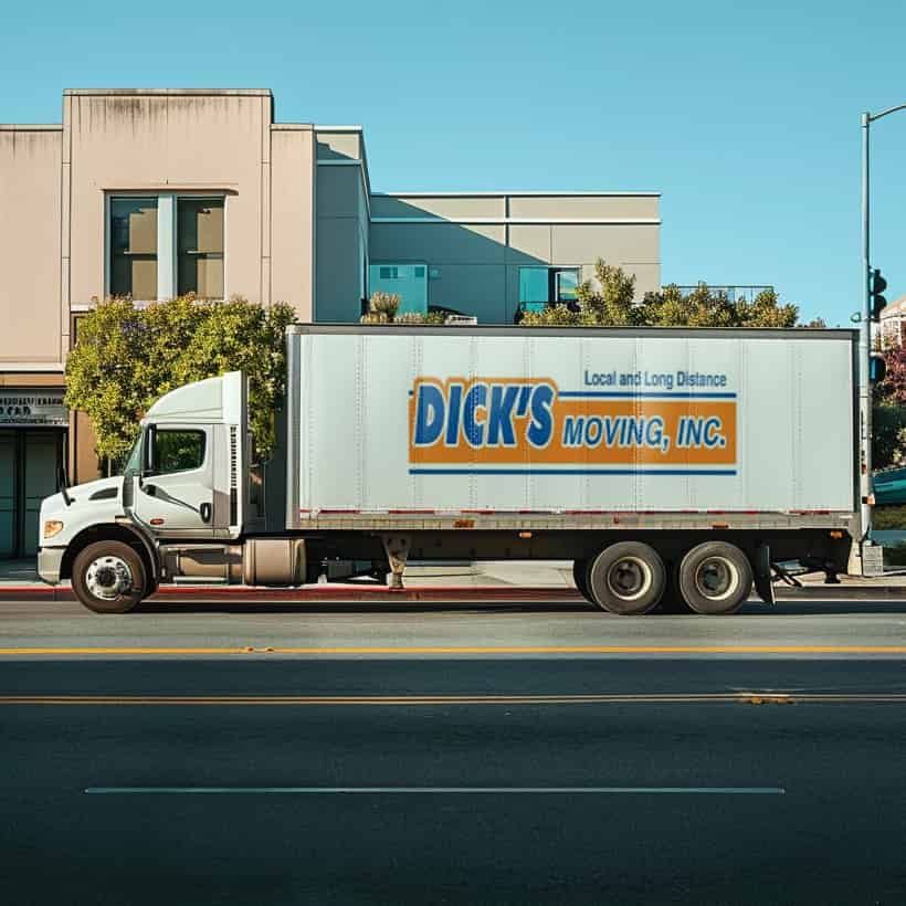 Dick's Moving logo (DM)