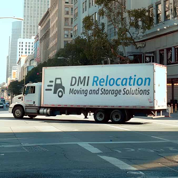 Discount Movers logo (DM)