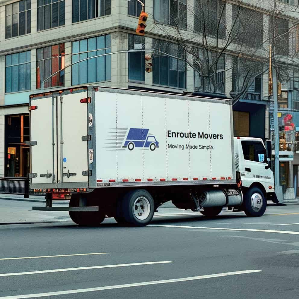 Enroute Movers logo (EM)