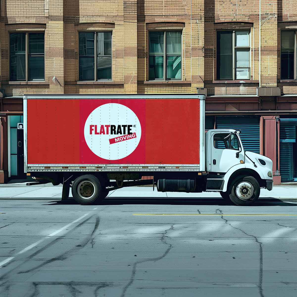 Flatrate Moving logo (FM)