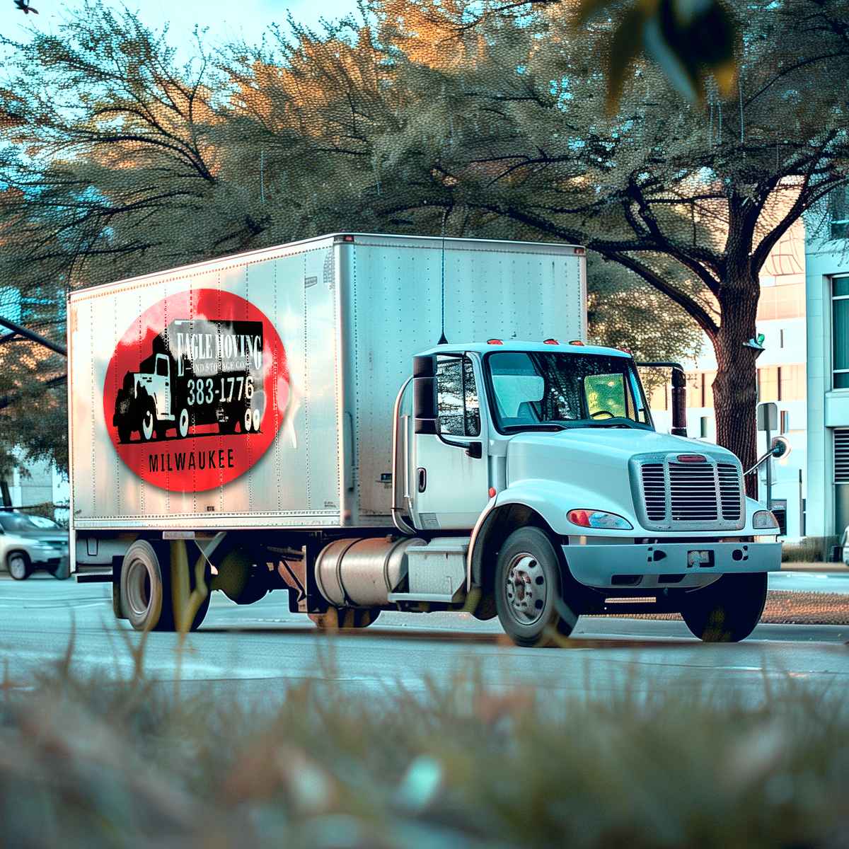 Eagle Moving & Storage Co logo (EM&)