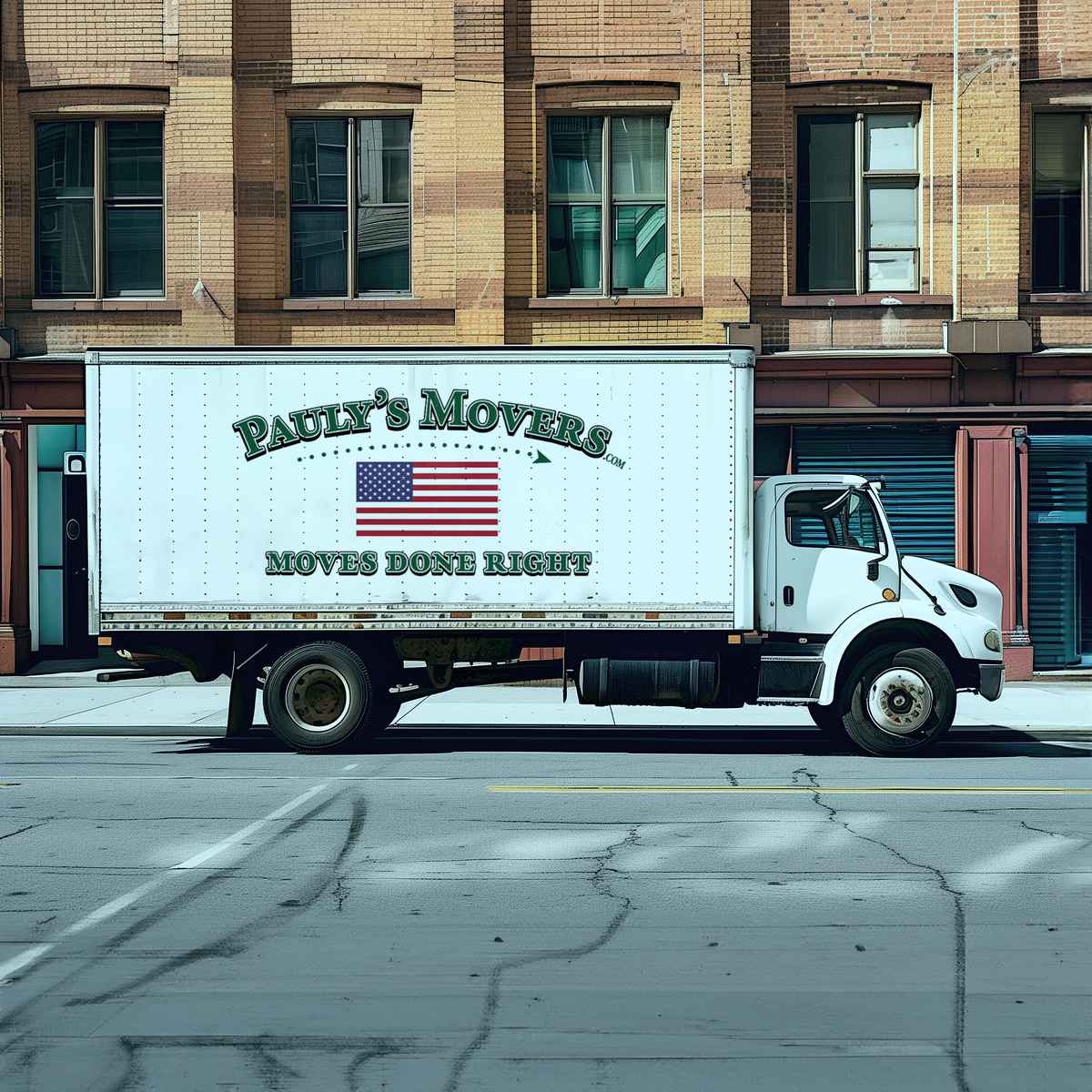 Pauly's Movers logo (PM)