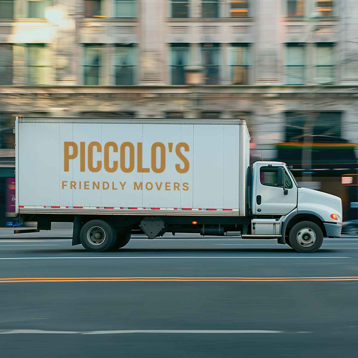 Piccolo's Friendly Movers logo (PFM)
