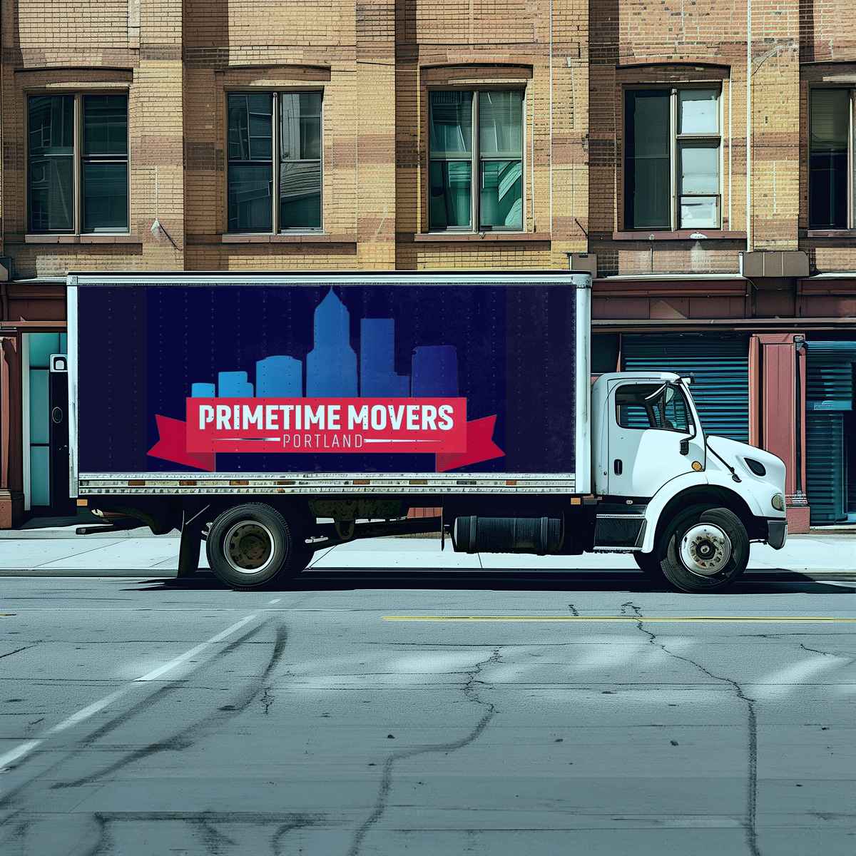 Primetime Movers Portland Movers logo (PMP)