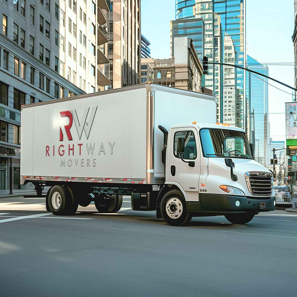 Rightway Movers logo (RM)
