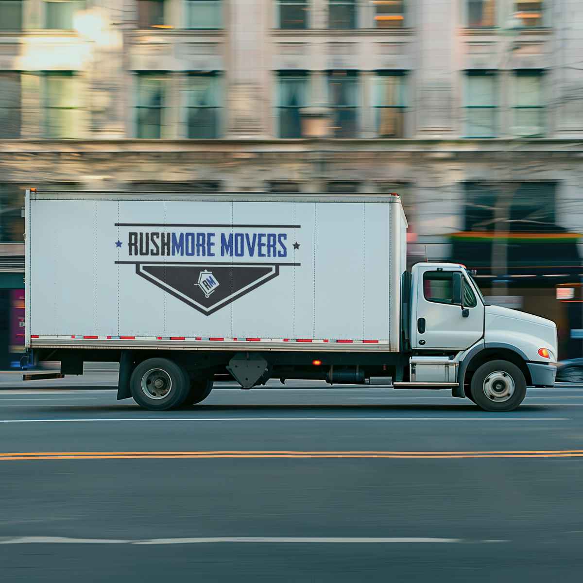 Rushmore Movers logo (RM)