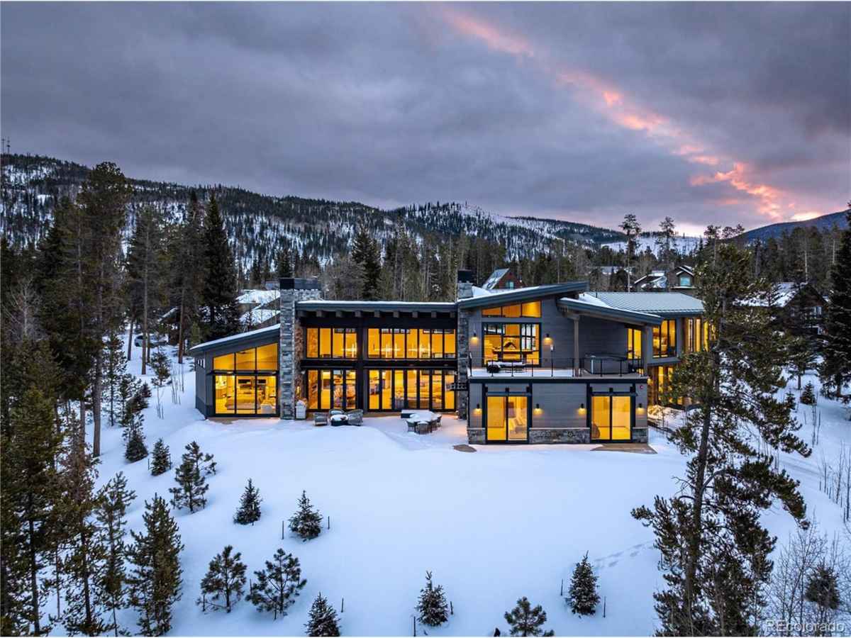 a modern home in the mountains