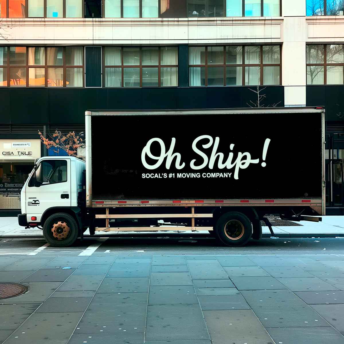 OH SHIP! MOVING AND HAULING logo