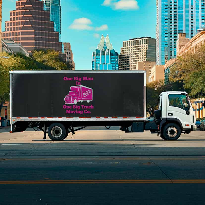 One Big Man in One Big Truck Moving Company logo